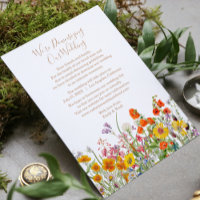 Colourful Wildflowers Wedding Change of Plans