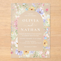 Colourful Wildflowers Wreath Wedding Frosted