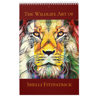 Colourful Wildlife Digital Animal Pop Art Calendar