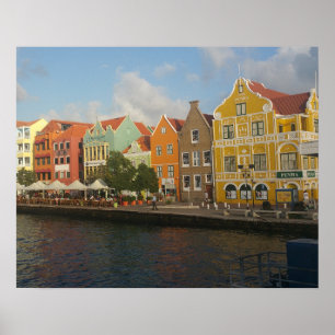 Colourful Willemstad Curacao Poster