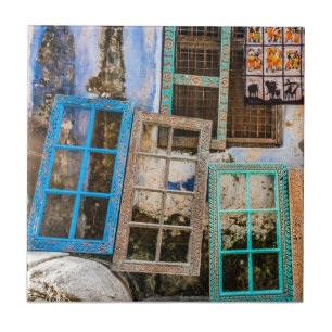 Colourful window frames ceramic tile