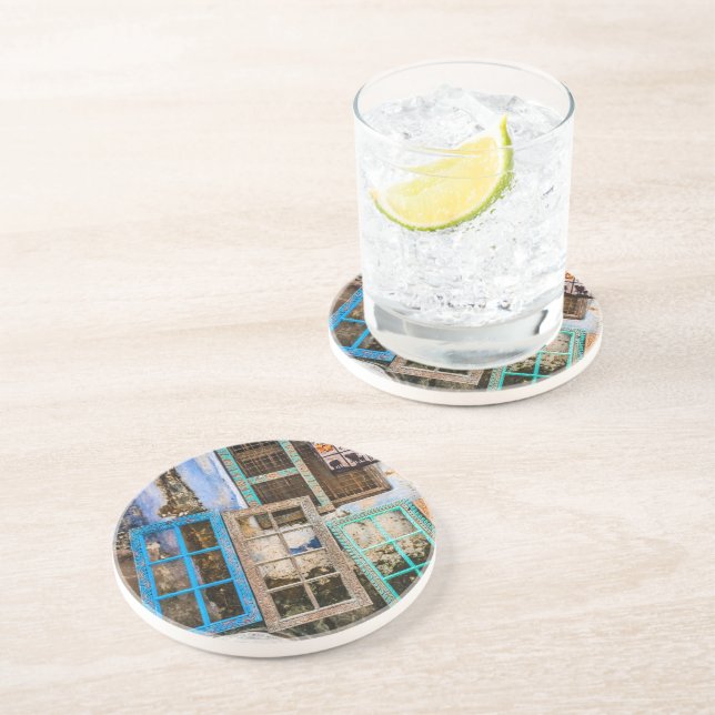 Colourful window frames coaster (Side)