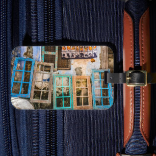 Colourful window frames luggage tag