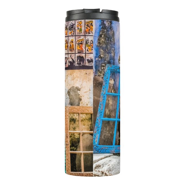 Colourful window frames thermal tumbler (Back)