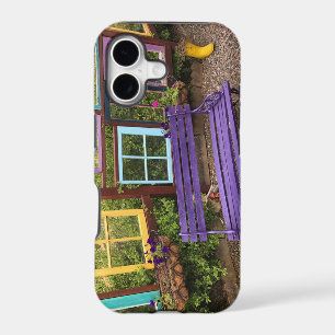 Colourful Windows & Bench Garden Decor
