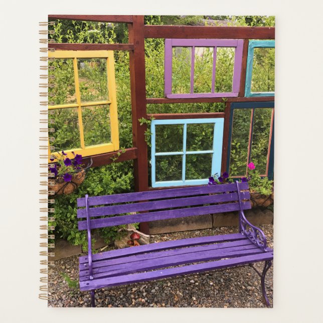 Colourful Windows & Bench Garden Decor Planner (Front)