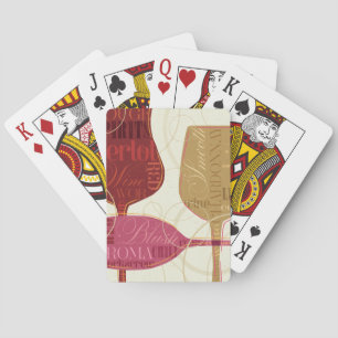 Colourful Wine Glasses Playing Cards