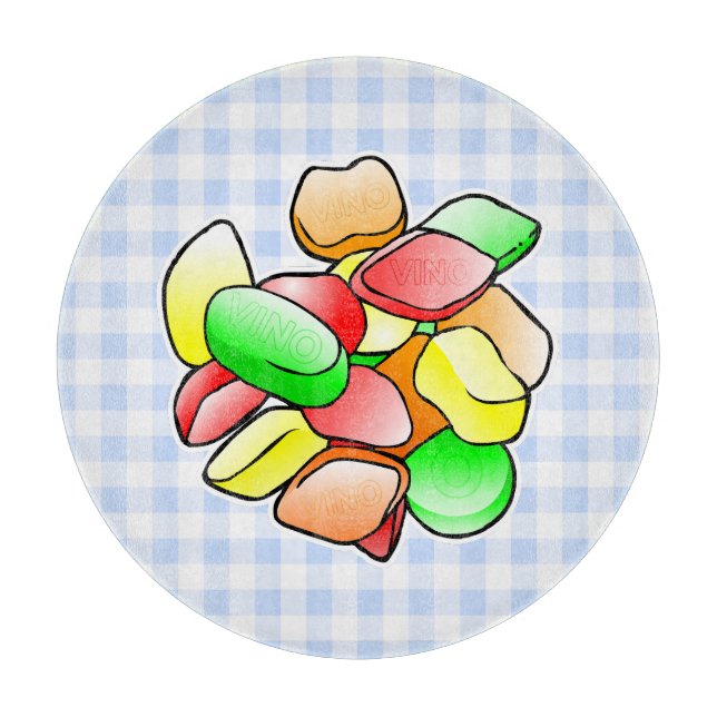 Colourful Wine Gums Cutting Board (Front)