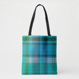 Colourful winter masculine seamless plaid texture. tote bag