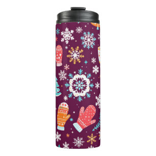 Colourful Winter Pattern Thermal Tumbler