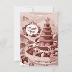 Colourful Wishes Chocolate thank you card