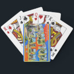 Colourful Wiston Salem NC Playing Cards<br><div class="desc">It's a colourful retro postcard greeting from Winston Salem,  North Carolina repurposed!</div>