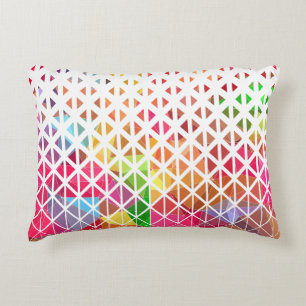 Colourful with a geometric pattern decorative cushion