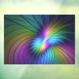 Colourful With Blue Modern Abstract Fractal Art