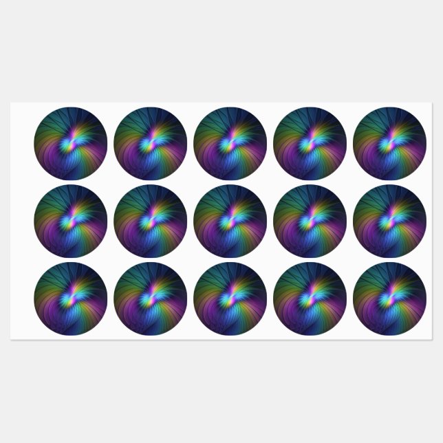 Colourful With Blue Modern Abstract Fractal Art (Sheet)