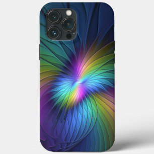 Colourful With Blue Modern Abstract Fractal Art iPhone 13 Pro Max Case