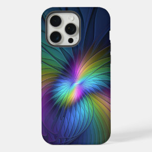 Colourful With Blue Modern Abstract Fractal Art iPhone 15 Pro Max Case
