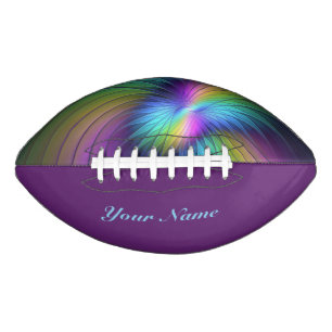 Colourful With Blue Modern Abstract Fractal Name Football