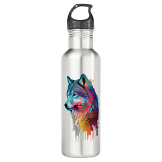 Colourful Wolf 710 Ml Water Bottle