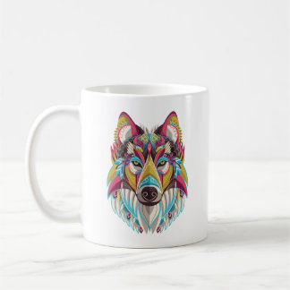 Colourful Wolf Mug