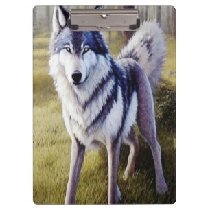 Colourful Wolf Standing    Clipboard