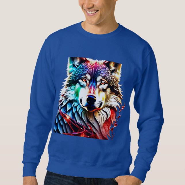 Colourful Wolf Sweatshirt (Front)
