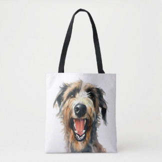 Colourful Wolfhound | Cute hound Tote Bag