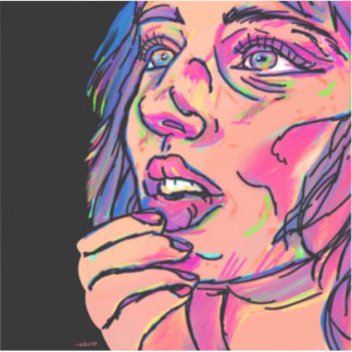 Colourful Woman Vinyl Sticker