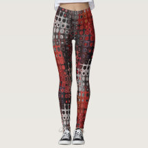 Colourful Womens Leggings With Abstract Printed Ar