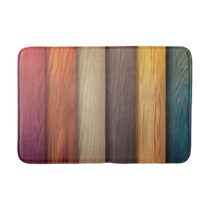 Colourful Wood Bath Mat
