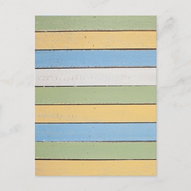 Colourful Wood Planks postcard (Front)