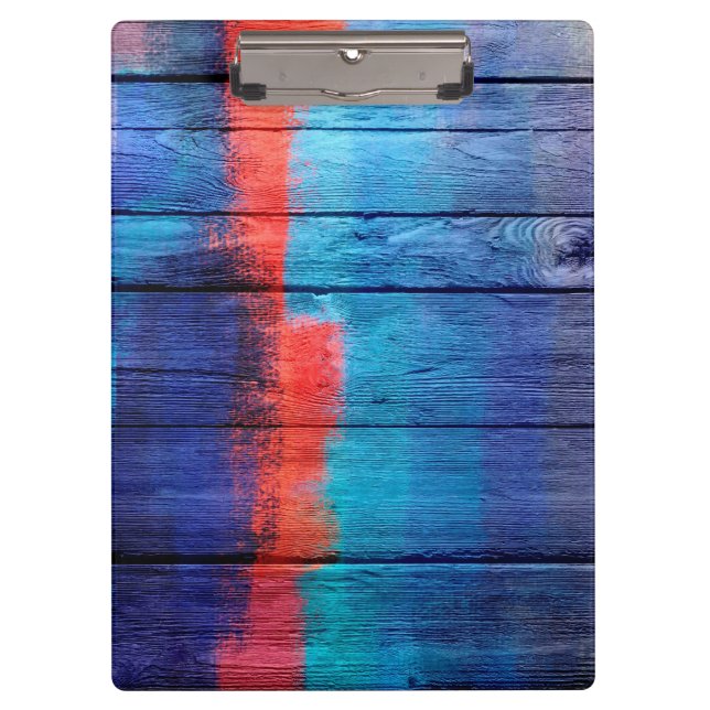 Colourful Wood Vintage Clipboard (Front)