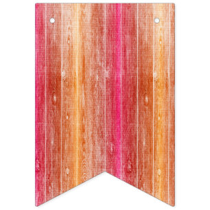 colourful wood wall bunting