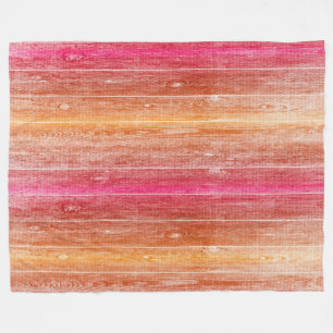 colourful wood wall fleece blanket