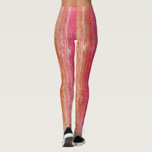 colourful wood wall leggings