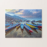 Colourful Wooden Boats Phewa Lake Nepal Travel Jigsaw Puzzle<br><div class="desc">This travel themed design features a colourful wooden boats on Phewa Lake in Nepal #travel #adventure #lake #nepal #outdoor #countryside #landmark #tourism #nature #landscape #gift #gifts #puzzle #puzzles #jigsaw #jigsawpuzzle #fun #games #mountain #landscape #boat #transport #tourism #vacation #traditional #transportation #outdoor #scenery #reflection #tranquil #destination</div>