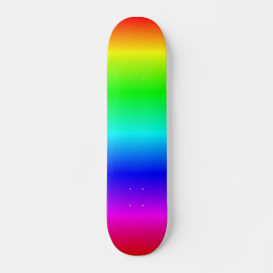 Colourful wooden fence planks rainbow skateboard