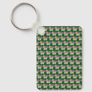 Colourful Woodland Mushroom Nature Keychain