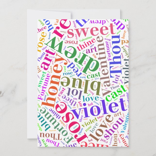 Colourful words (Front)