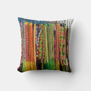 Colourful Woven Bracelets Design Cushion