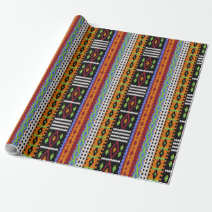 Colourful Woven Design Wrapping Paper