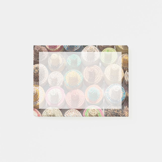 Colourful Woven Hats Post-it Notes (Front)