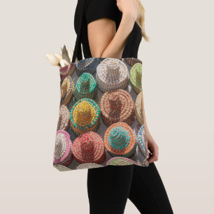Colourful Woven Hats Tote Bag