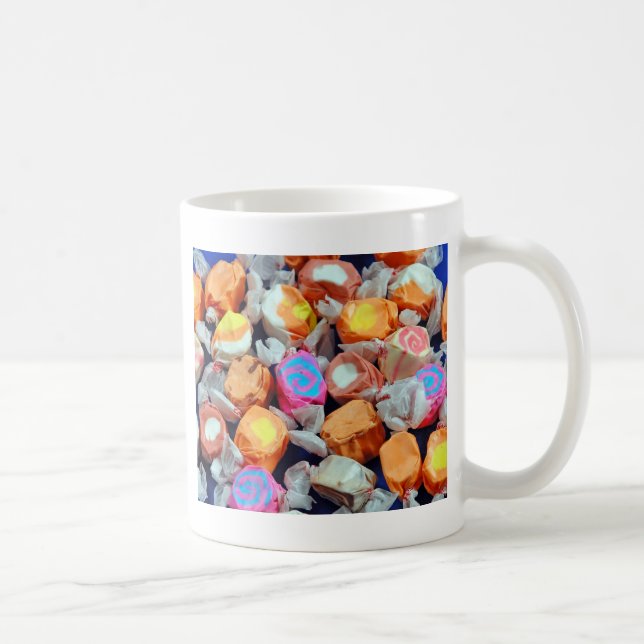 Colourful wrapped taffy candy coffee mug (Right)