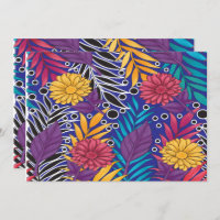Colourful wrapping paper featuring creative floral