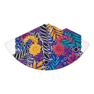 Colourful wrapping paper featuring creative floral party hat