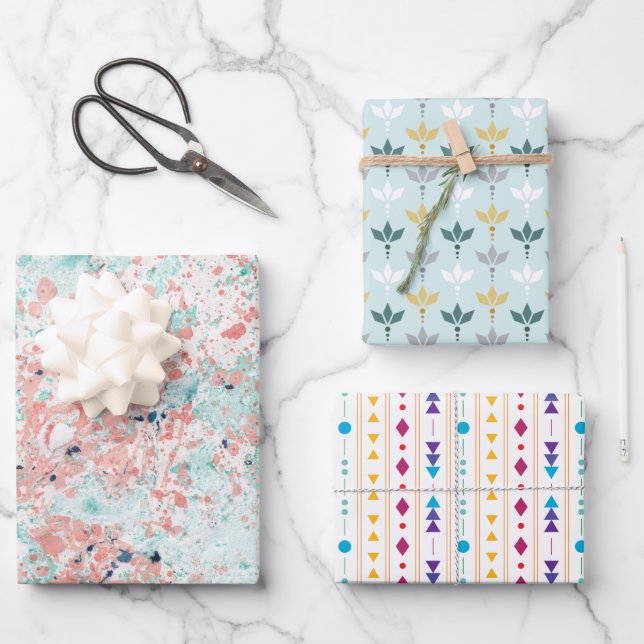 Colourful  wrapping paper sheet (Front)