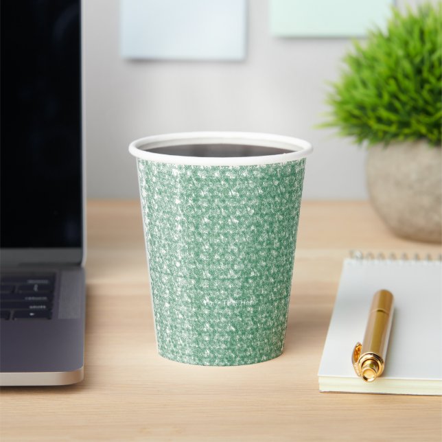 Colourful wrapping paper with a repeating pattern  cups (Insitu)