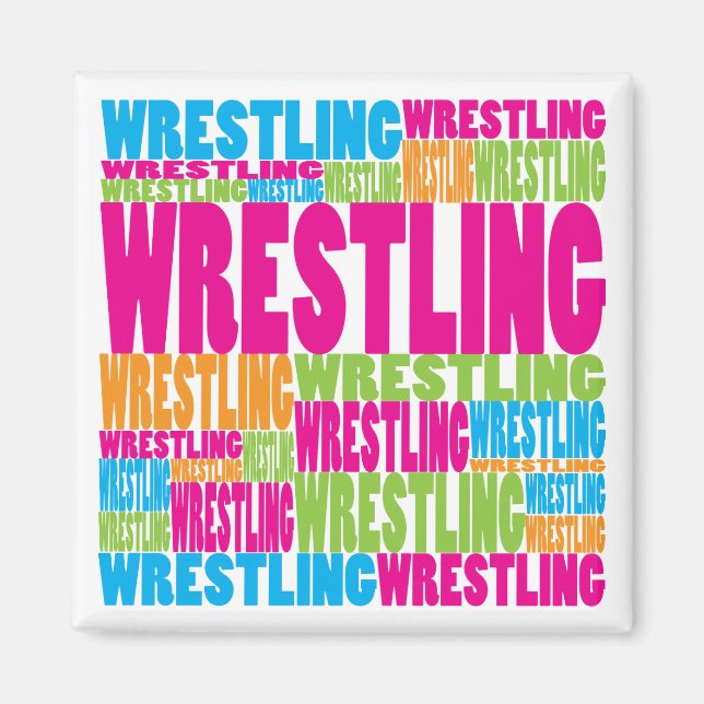 Colourful Wrestling Magnet (Front)