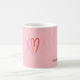 Colourful "XOXO" Hearts Valentine's Day   Coffee Mug